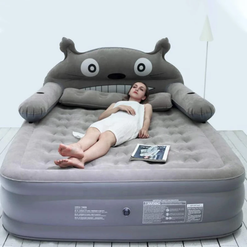 Split type Inflatable airbed with cartoon backrest
