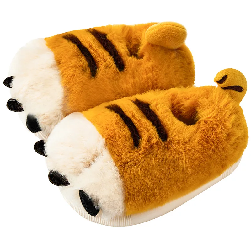 Cheerful Mario Wholesale 2022New Children Slippers for Boys Girls Kids Cute Winter Warm Slides Indoor Soft Tiger Baby Shoes