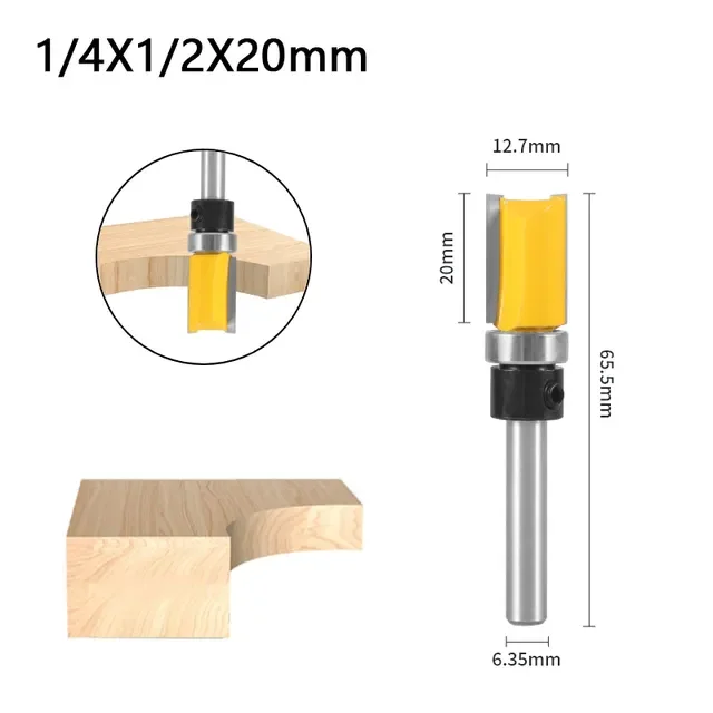 RCT Long Neck Round Nose Router Bit Woodworking Solid Carbide Milling Cutters Round Bottom Bit Tideway Core Box Router Bit