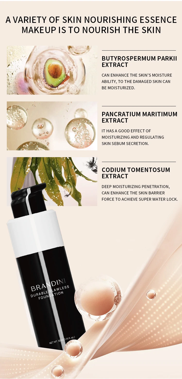 Face Makeup Waterproof Liquid Foundation Beauty Foundation Full Coverage Oil Control Best Foundation