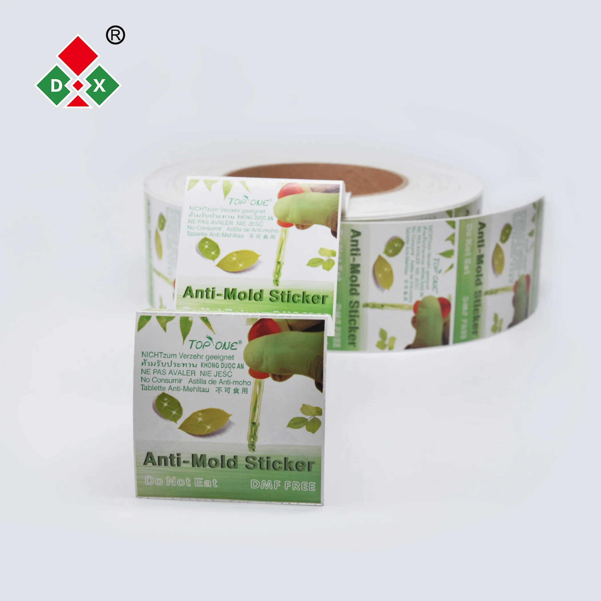 Moisture absorber shoes/garments use anti-mold stickers/chips
