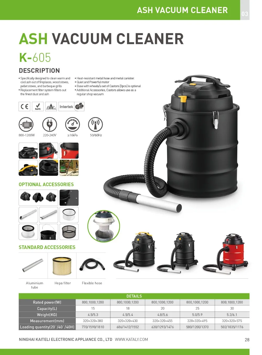 HOT SELF-CLEANING 15L 18L 20L  High Power Cleaning Appliances 1200W Vacuum  Electric Dry Cyclone Ash Vacuum Cleaner