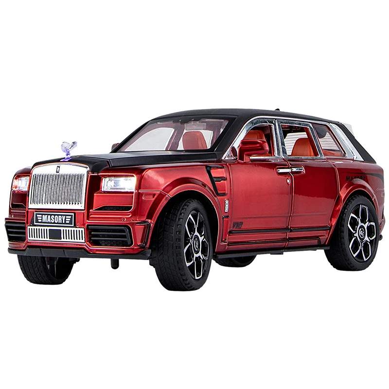 Hot Sale Luxury Model Car 1/24 Diecast Cullinan Masory Alloy Toy Cars With Lights and Sound Effect