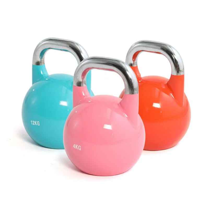 Customized Colored Steel Kettlebell Hot Sports Equipment for Gym Iron Material Competition Kettlebell