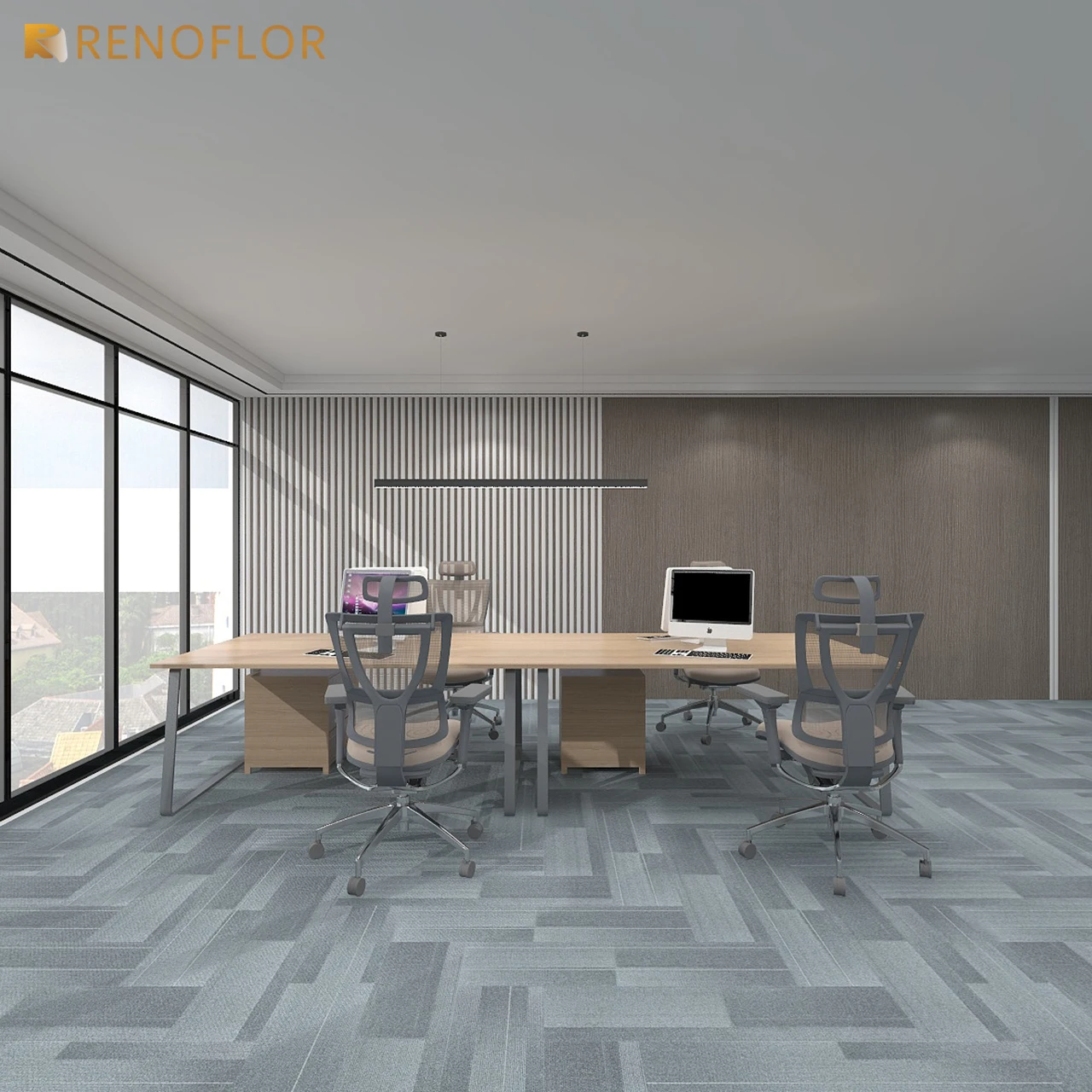 Free Sample Factory Manufacturer Commercial Modular Rectangle Removable Nylon Floor Office Conference Room Carpet Tiles 25x100