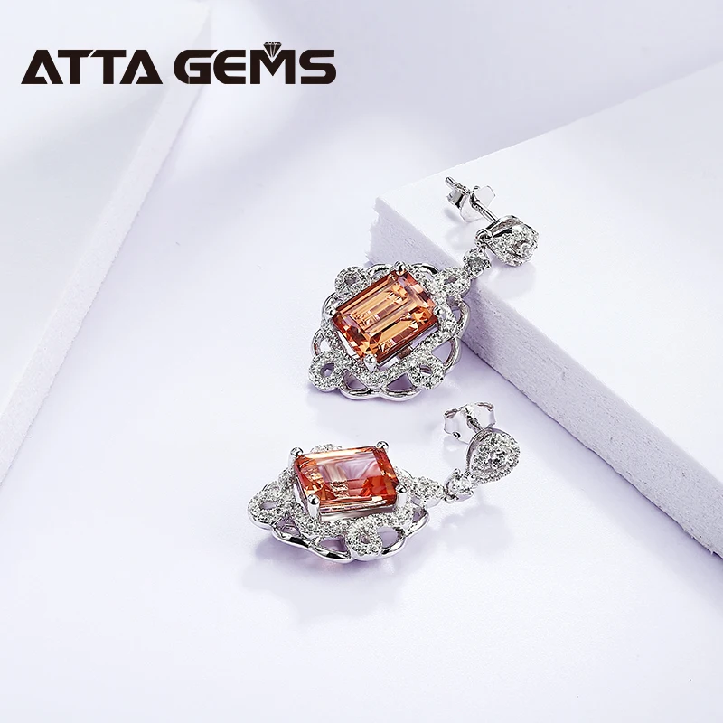 Octagon Cut Zultanite Gemstone Earrings for Women 925 Silver Turkish Diaspore Color Change Drop Earrings for Wedding Bride