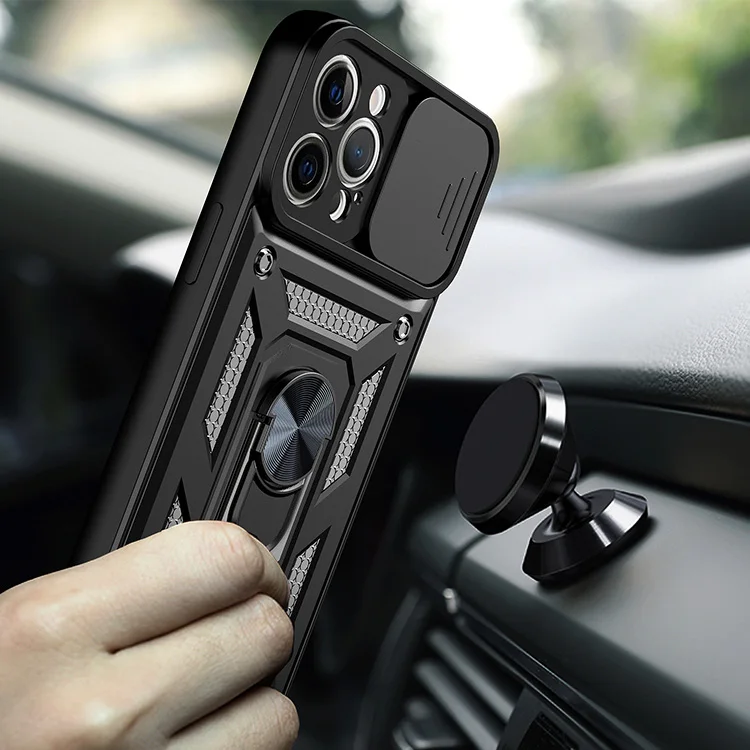 tup pc 2 in 1 shockproof protection phone case for samsung s21with push pull camera close window