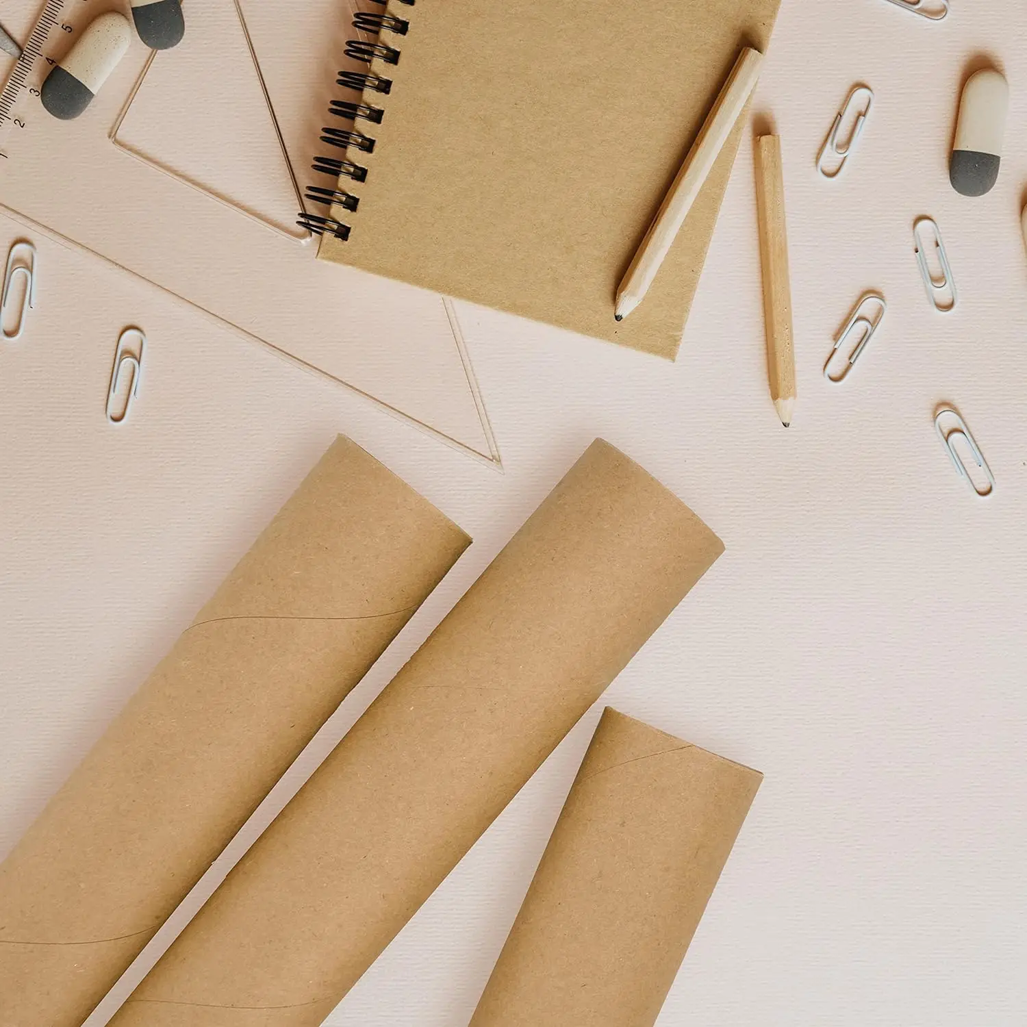 Biodegradable 1.5-2mm Brown Cardboard A3 Postal Tubes Poster Postage Artworks Paintings Documents Blueprints and End Caps