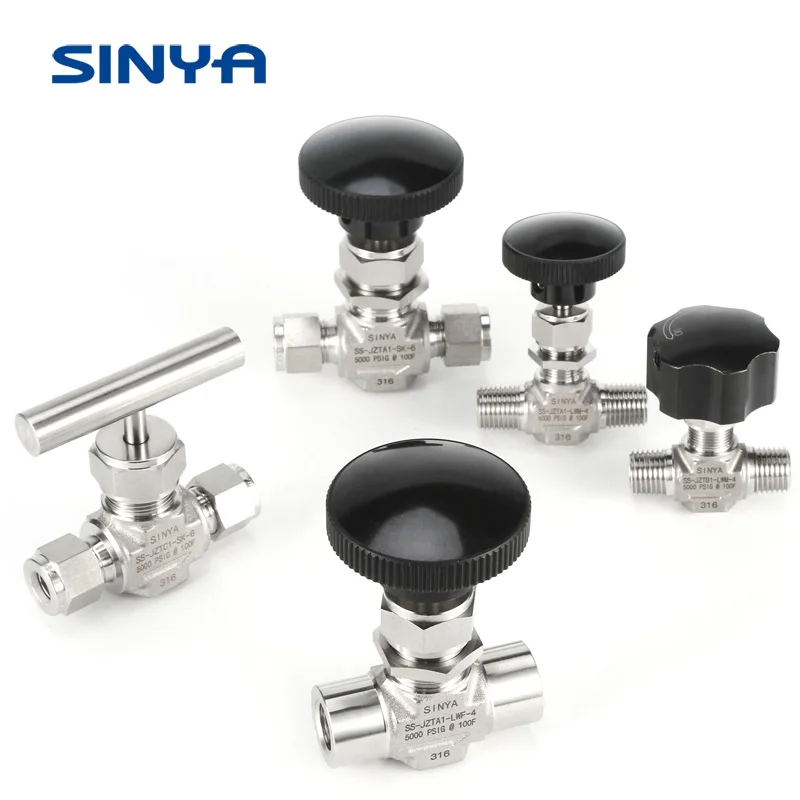 Panel Mounting Stainless steel  Flow Control Instrumentation High Pressure 316 Forged  Angle Male Female Needle Valve