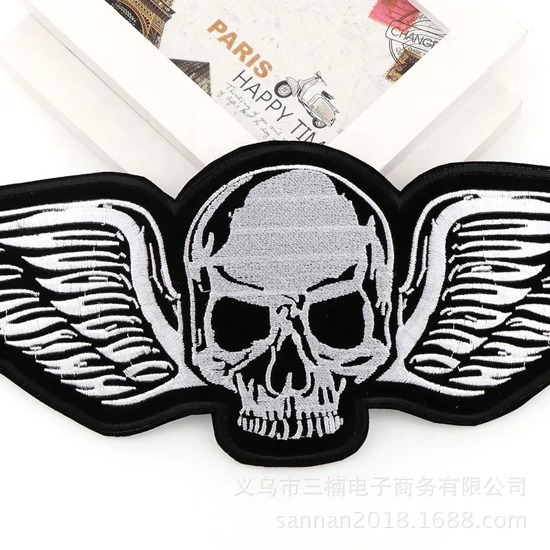 Custom Computer Embroidery Patch Skull Stickers For DIY Creative Clothing