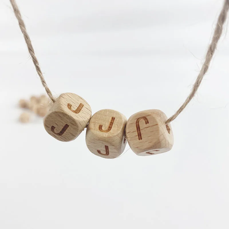 
Natural Jewelry Making DIY Accessories 26 Letters Beads Beech Wooden Letters Beads 