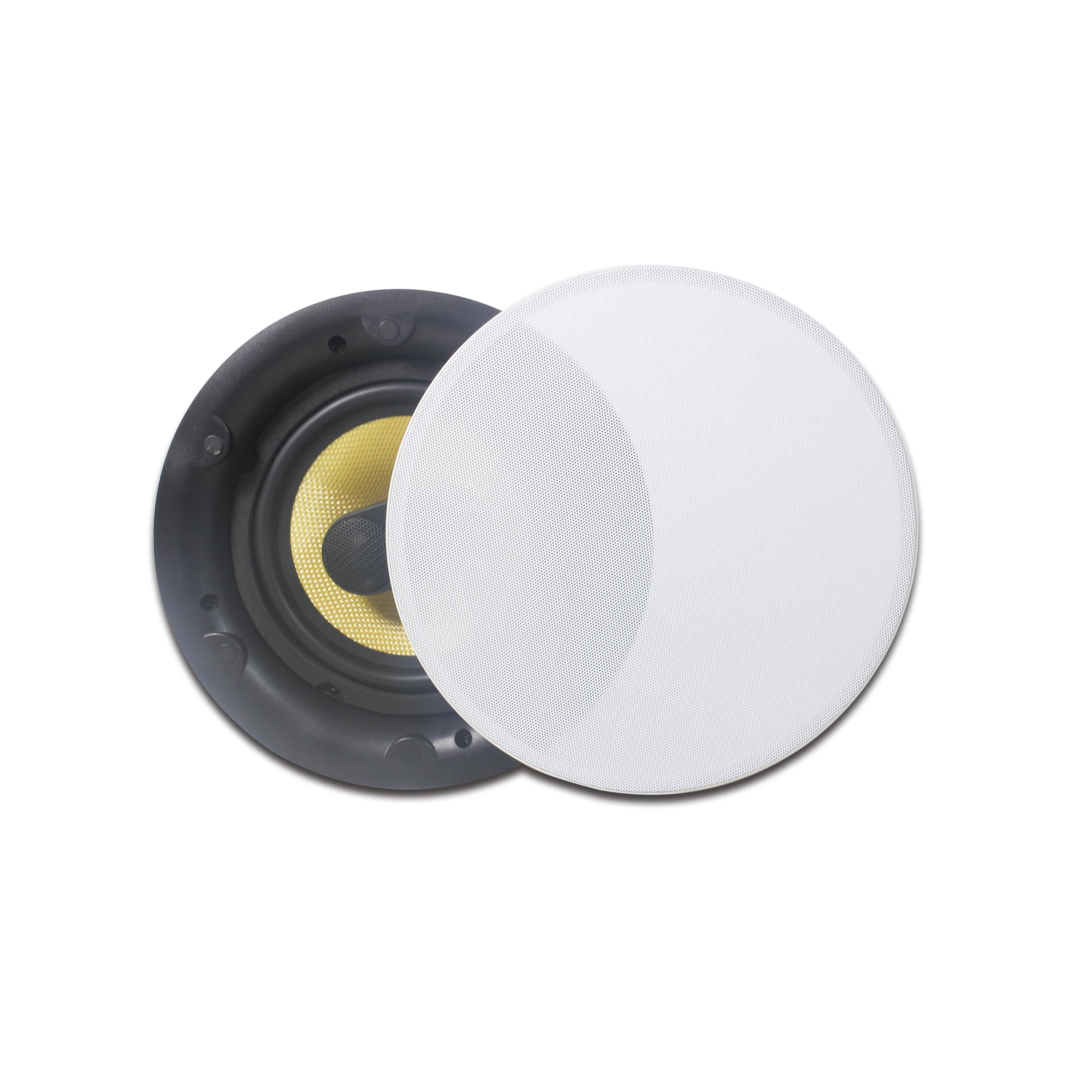 M High Performance 2 Way Ceiling Mount Speakers  50W 6.5 Inch Ceiling Speaker with Kevlar Driver/2 Tweeters