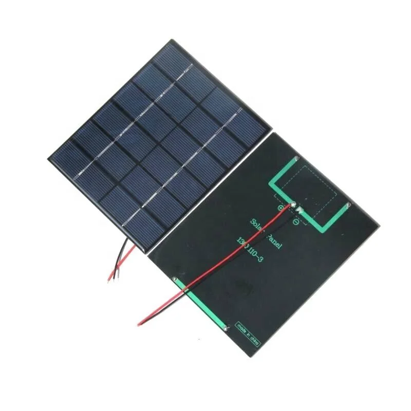 2W 6V Epoxy  mini Solar Panel Module for Toy led light mobile charger +Cable DIY System Solar Charger For 3.7v Battery