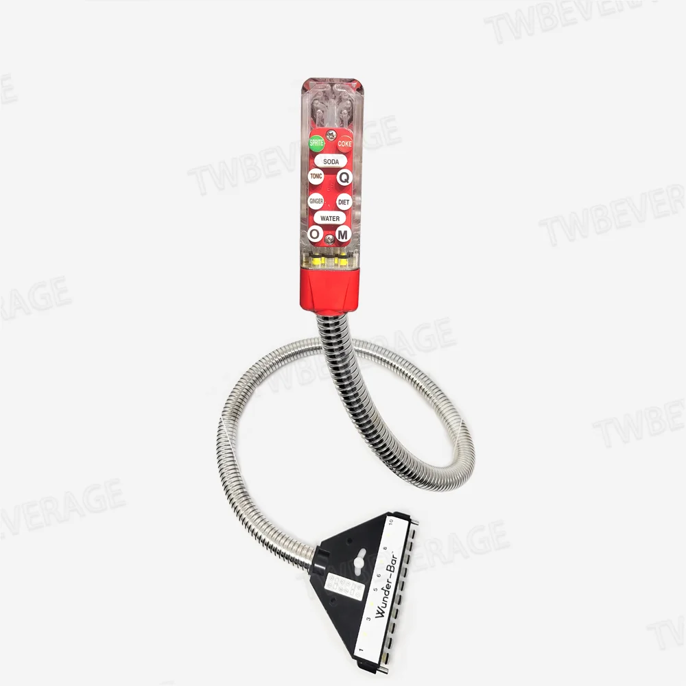 Automatic soda fountain bar gun system with under counter chiller to dispense post mix soda cola