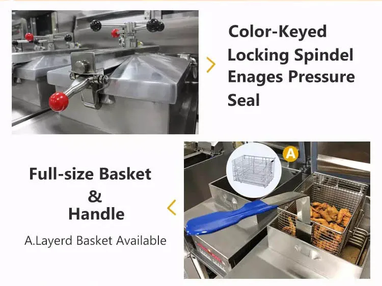 Whole stainless steel Gas Fryer For Fried Chicken PfE-800 factory direct sale high quality electric Gas Chicken Pressure Fryer