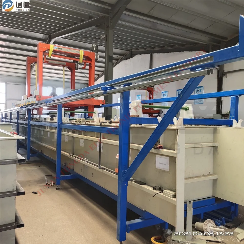 Tongda Automatic electroplating line Hang plating equipment plating rose gold necklace machine