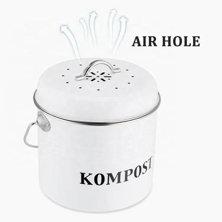 Waste Pail Metal Compost Bin Food Compost Bin Food Compostable Container