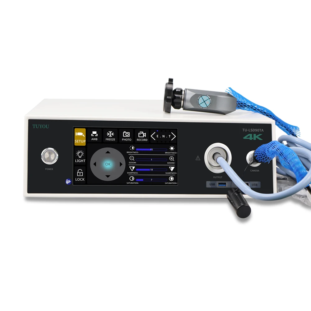 Tuyou 4K Medical Portable Endoscope Camera With Monitor Led Light Source Imaging System and Recorder Function