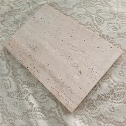 Luxury bathroom Natural Travertine Tray Jewelry Display Trending Products Precise Stone Natural Marble Serving Tray
