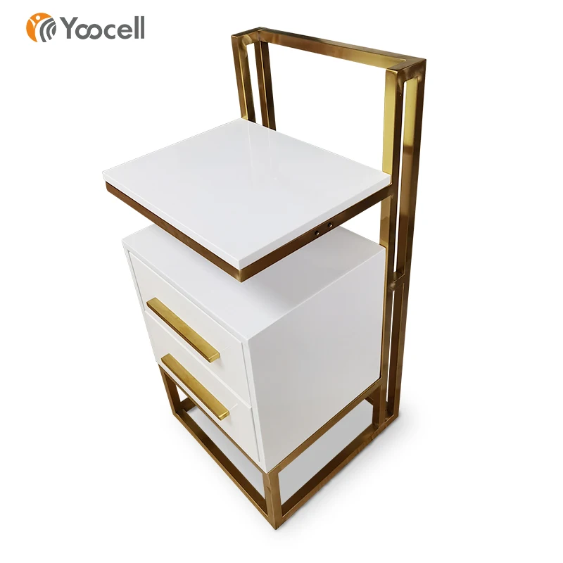 Beauty and elegant hair salon equipment and price with hair salon trolleys with stainless steel frame