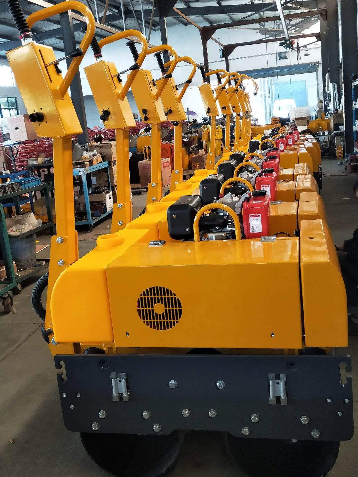 Mini Walk Behind Double Drum Asphalt Concrete Vibratory Road Roller Compactor Machine With Hydraulic Water Cooled Diesel Engine