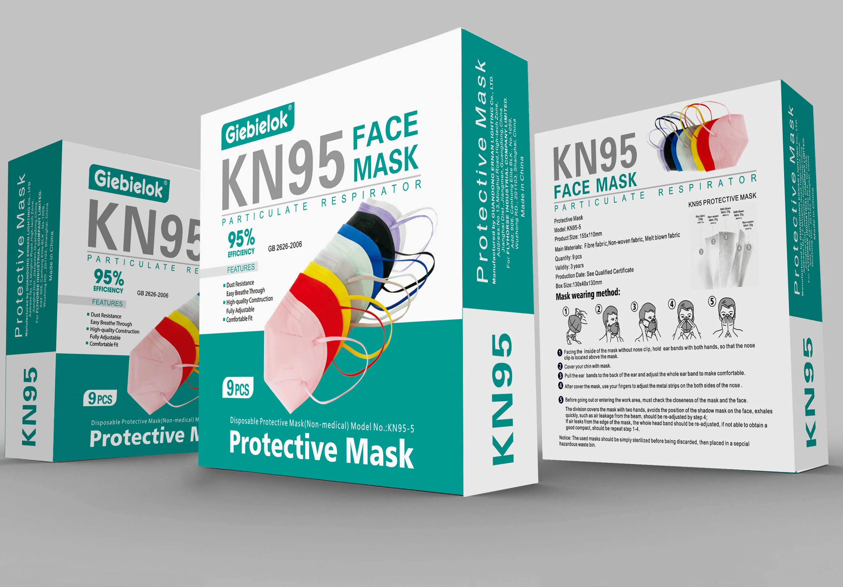 Civil Use Personal Protective Paticulate Respirator Disposable Cubre bocas Mascarillas