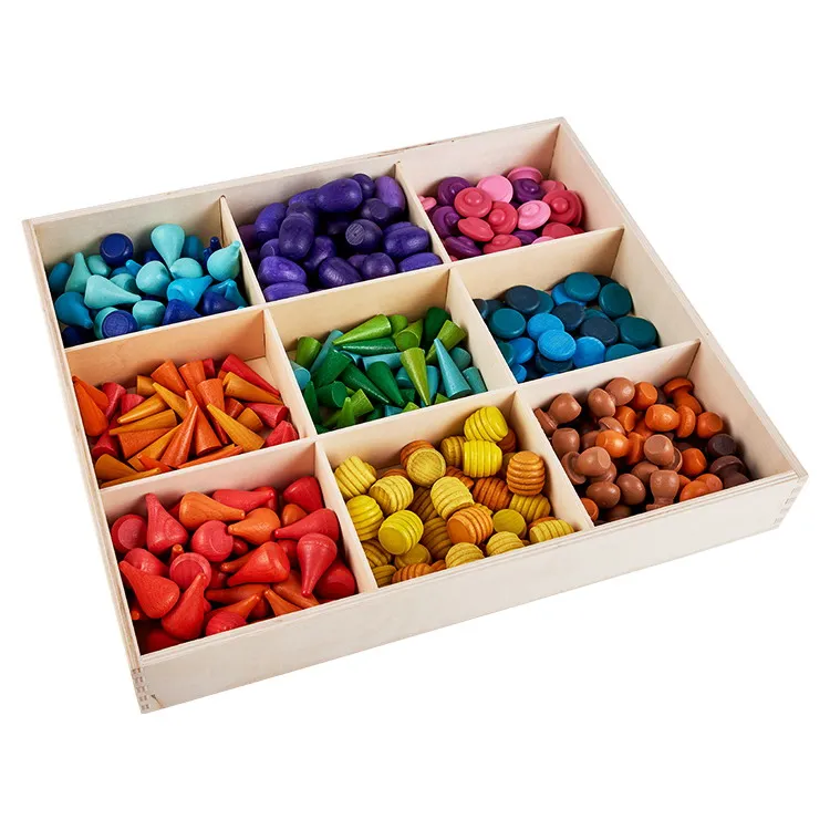 Blocks Cones Droplets Honeycomb Mushroom Popular Happy Kid Intelligent game Educational Wooden Learning Maze Toys For Children