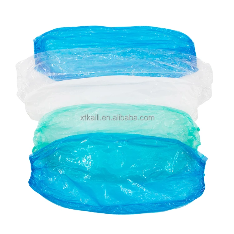 Blue colour pe working waterproof disposable coverall sleeve cover