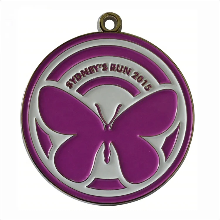 custom design your own soft enamel round medals award