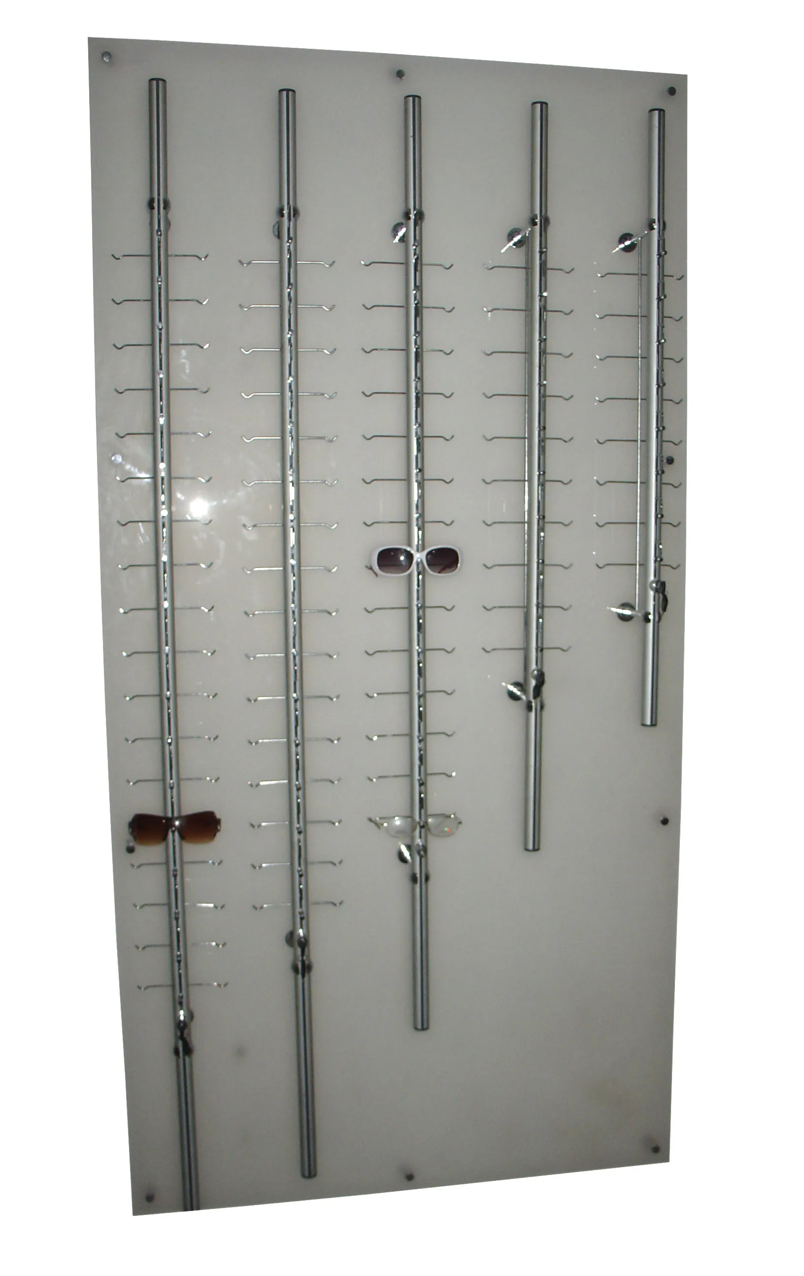 wall mounted sunglasses display;eyeglasses display rack;eyewear display shelf