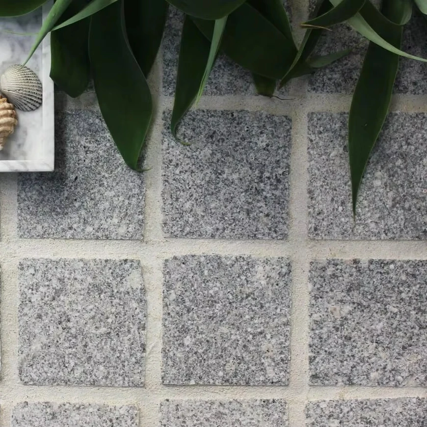 HZX Custom Outdoor G603 Granite Slabs Modern Chinese Design with Polished Honed Sandblasted Finish Gray White Flooring