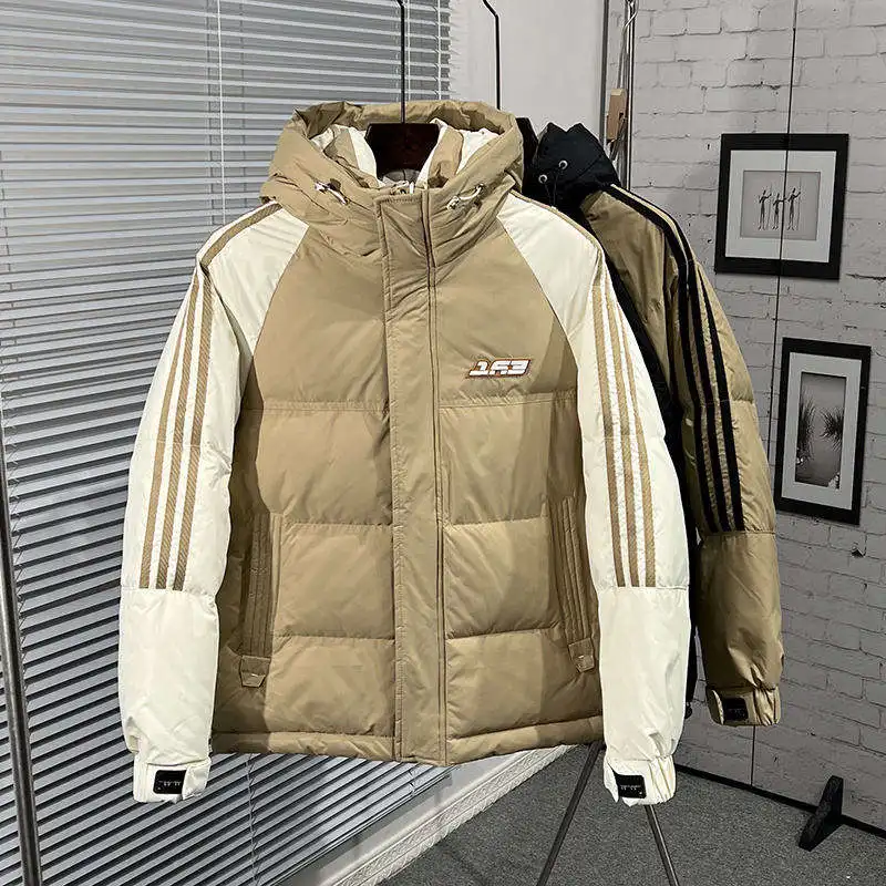 2023 Wholesale luxury puff jacket men custom winter down padded quilted puffer jacket plus size cotton filling winter jacket