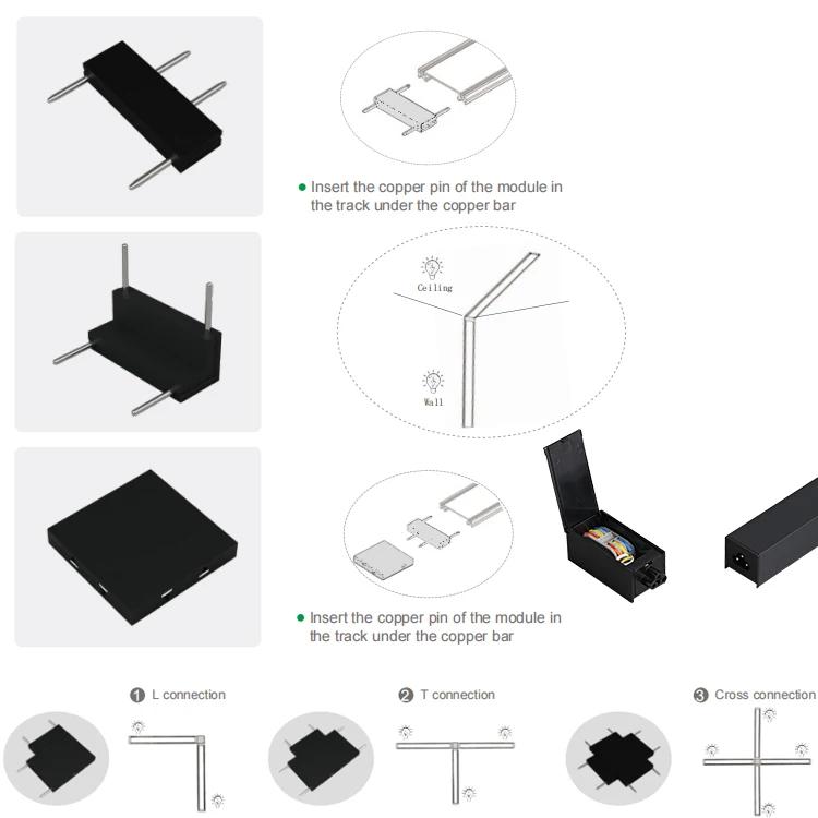 DGLUX Best Price Track Light Magnetic Led Linear Ceiling Pendant Spot Magnetic Tube Bal Lights Rails Ultra Slim Magnet Track