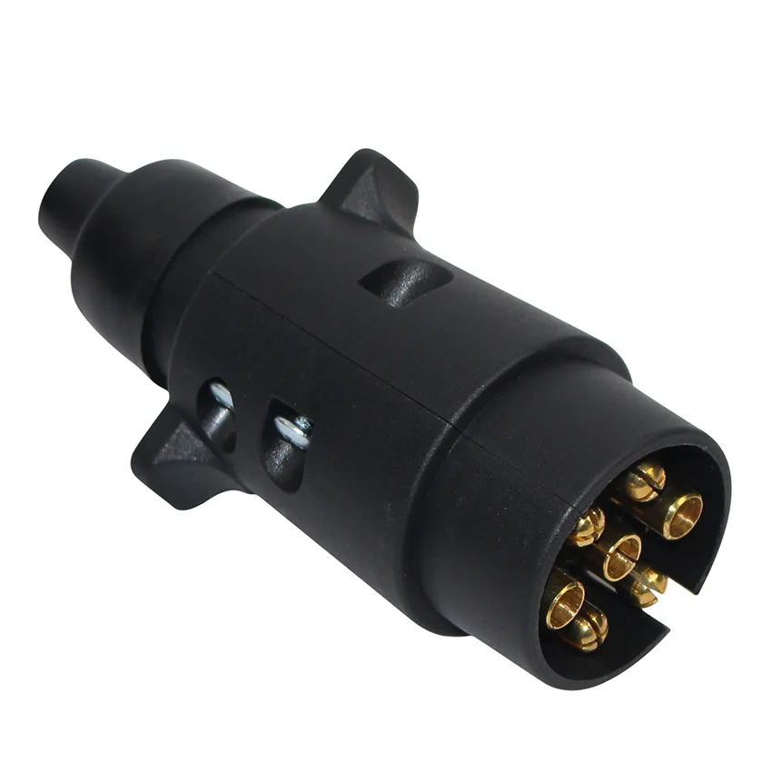 Hot Selling 12v 7 Pin Aluminium Alloy Plug Trailer Connector Towbar Towing Lights Socket Car Van Caravan Apm