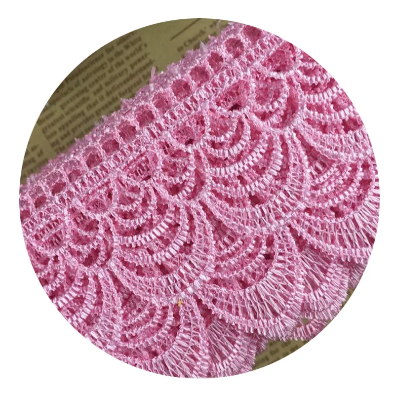 6cm wide water soluble embroidery lace fabric diy clothes upholstery home textile decorative colored french polyester lace trim