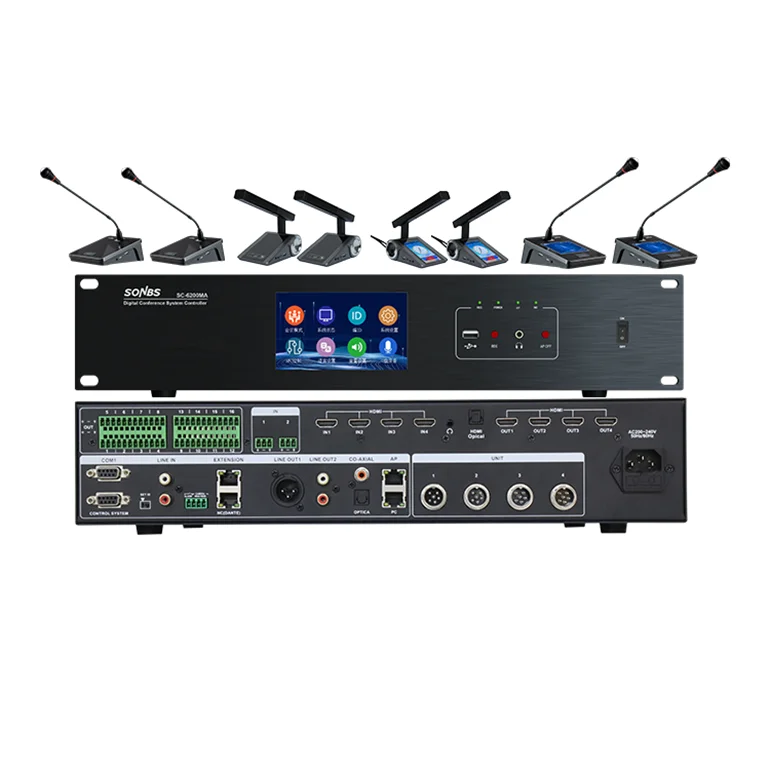 High End Wired Conference Mic Network Discussion Noise Cancelling Intelligent Gooseneck Microphones for Rooms