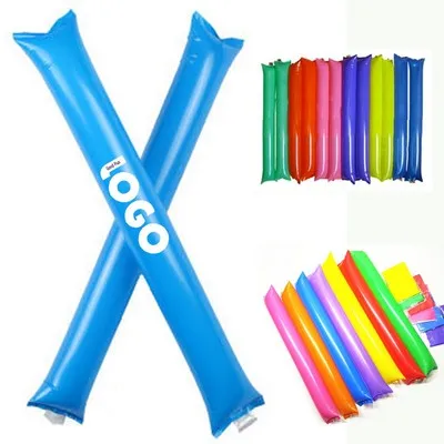 Most Popular Custom Logo Printing Inflatable LED Cheering Stick PE Inflatable Noise Sticks