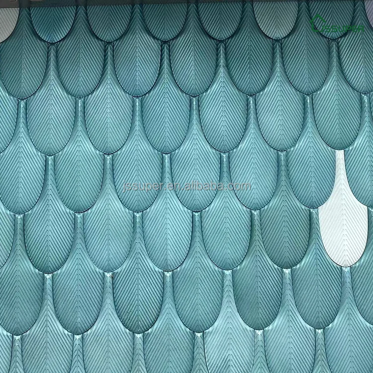 3D Three Dimensional Cement Tile UHPC Handmade Brick Personalised Brick Cafe Restaurant Background Wall Mosaic Feather Models