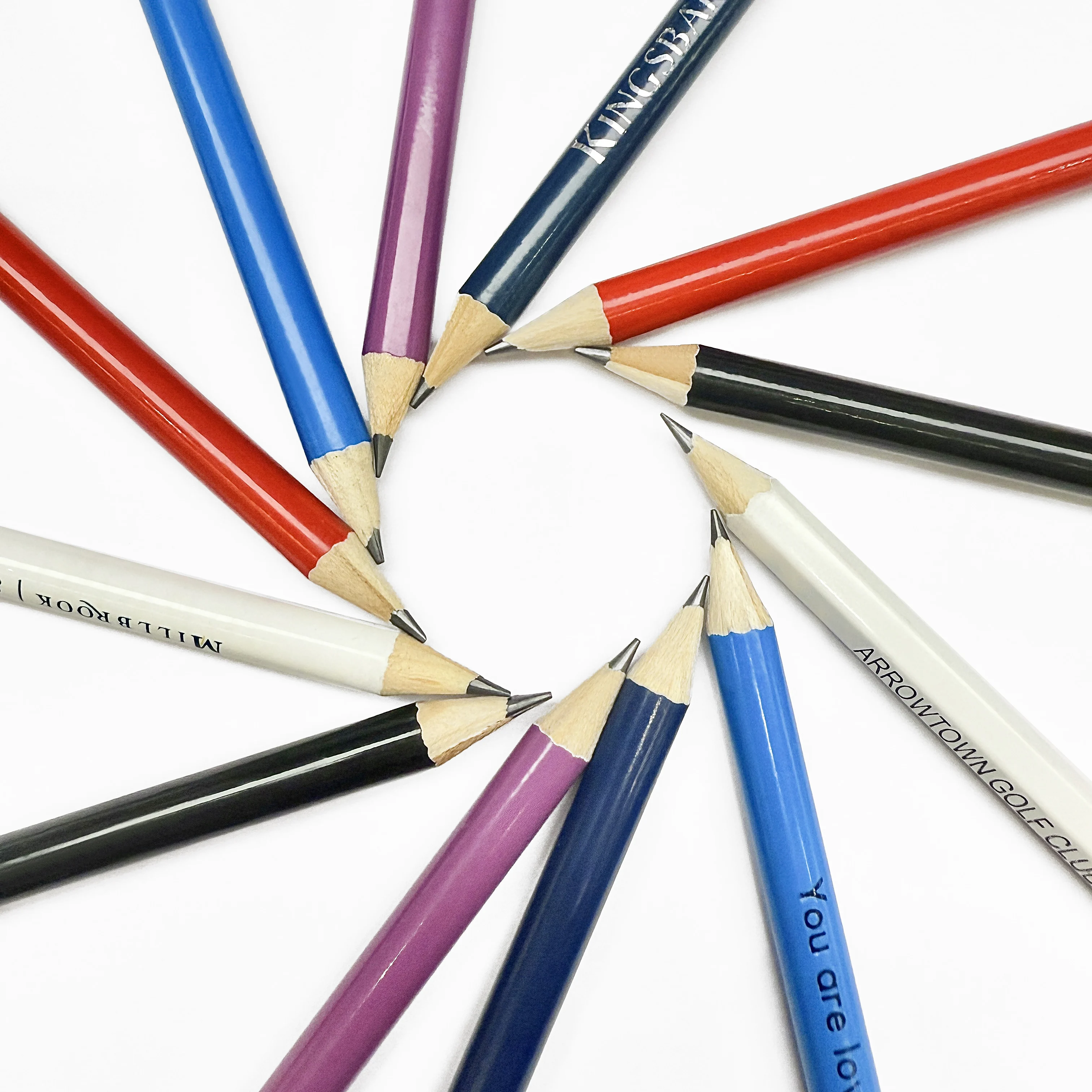 Manufacturer Customized Logo Printing Short Wooden Sport Pencils Bamboo Golf Tees