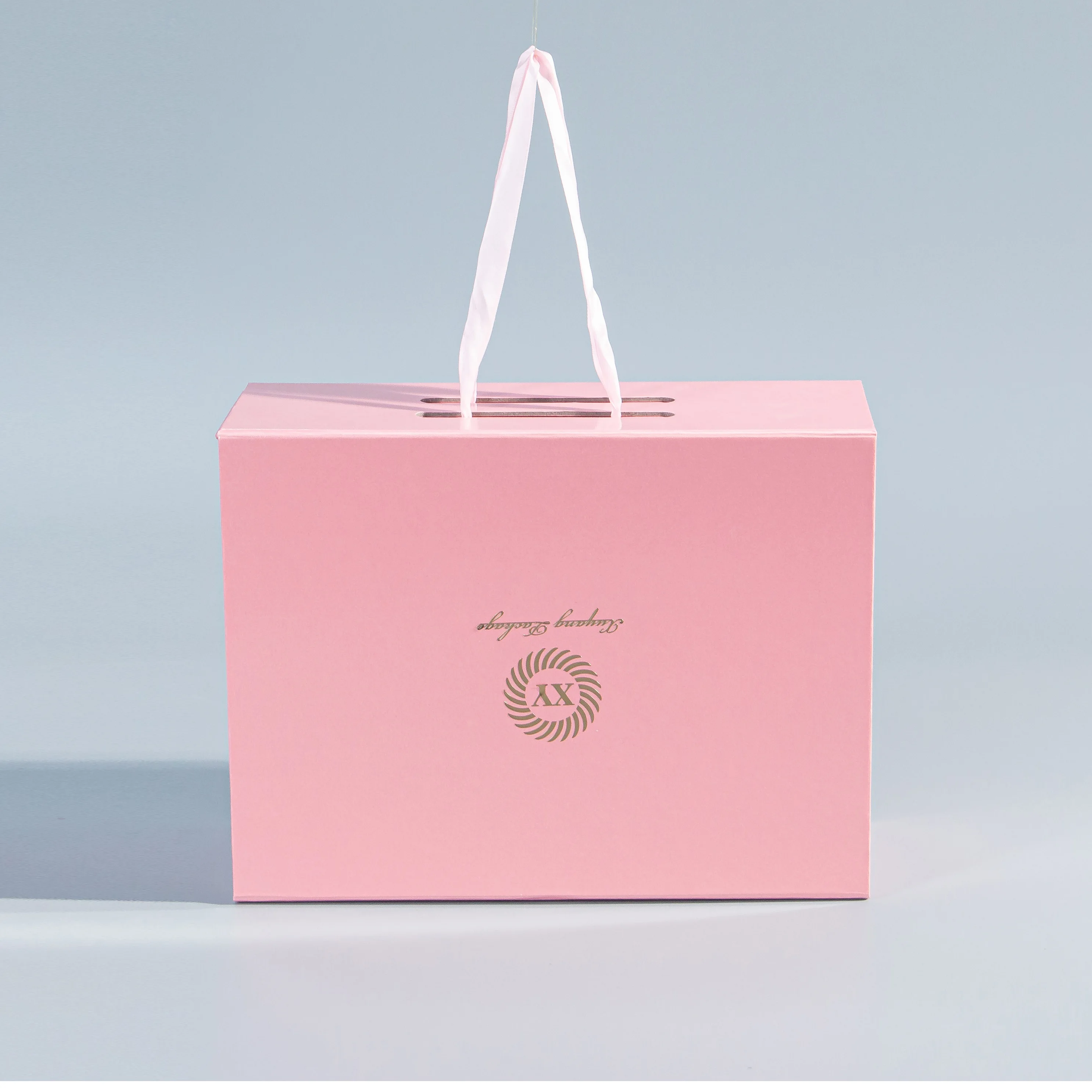 Flap Lid Packaging folding Cardboard Bespoke Custom Magnetic Closure Gift Box Customized Makeup Ribbon EVA