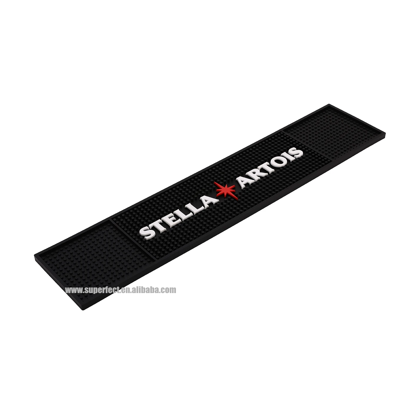 Promotional Personalized Rubber Bar Spill Mat, Non-slip Rubber Bar Table Mat for Bar Accessories