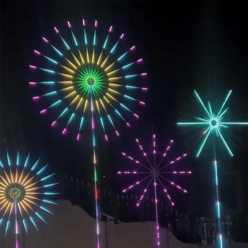 Wedding Decoration Outdoor Garden Lamps App Atmosphere High Decor Lamp RGB Led Firework Pole Lighting