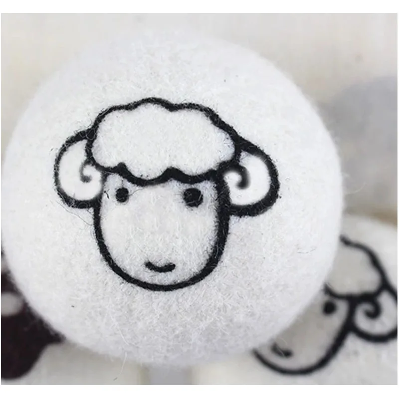 Wholesale 6 Pack Eco-Friendly Organic Wool Dryer Balls Handmade XL Model Cleaning for Washing Clothes with Cotton Bag