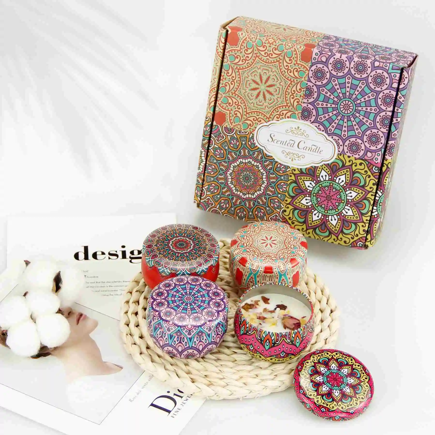 Soy Wax Material Tin Can Decor Candle