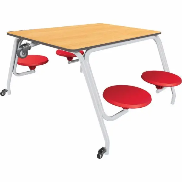 High School Dining Room Canteen Folding Table and Chair Sets for Sale, School Canteen Table Modern 1 Set School Desks Set/ Wood