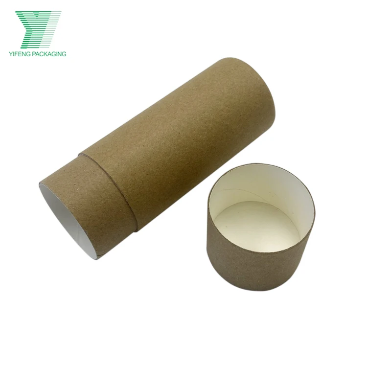 Biodegradable Oval Deodorant Twist Up Paper Tube Box Less Plastic Custom Oval Stick Container Deodorant Packaging Tube Box