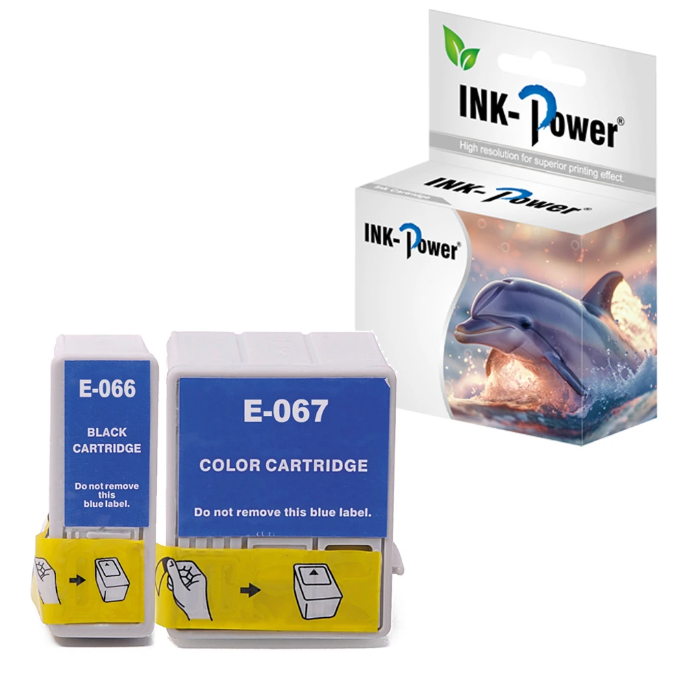 INK-POWER T066 T067 Premium Compatible Color Inkjet Ink Cartridge for Epson Stylus C48 Printer