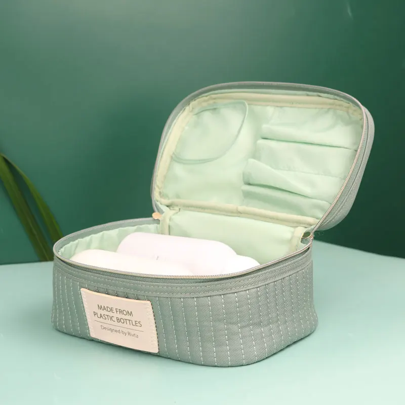 Custom Personalized Large Luxury Ladies Travel Make Up Brush Train Case Cosmetic Artist Makeup Bag Organizer