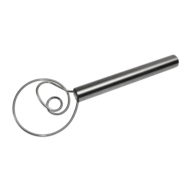 Stainless steel Dough Whisk Flour Mixer Stainless Steel Kitchen Egg beater Manual Egg Whisk