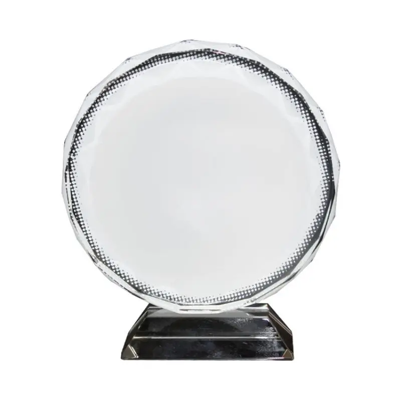 Qualisub Diameter 100mm Round Blank Photo Frames Sublimation Crystal Cubic Photo Frame for heat press